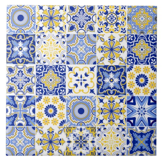 Portugiesische Fliesenmuster Keramikfliese (Vorderseite)