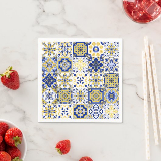 Portugiesische Fliesenmuster Serviette (Beispiel)