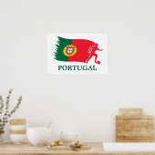 portugiesische Fußballflagge Poster (Küche)