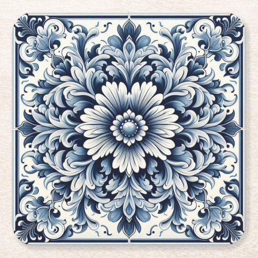 Portugiesische Gestaltung Rechteckiger Pappuntersetzer (Vorderseite)