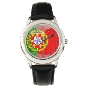 Portugiesische glatte Flagge Armbanduhr