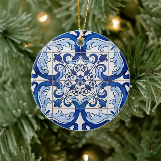 Portugiesische Glazed Tiles Keramik Ornament (Baum)