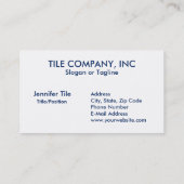 Portugiesische Glazed Tiles Visitenkarte (Rückseite)