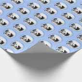 Portugiesische Hundemalerei - Original Hundekunst Geschenkpapier (Ecke)