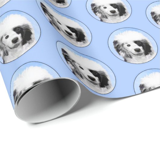 Portugiesische Hundemalerei - Original Hundekunst Geschenkpapier (Rolleneckpunkt)