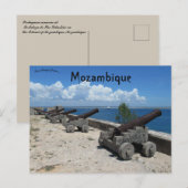 Portugiesische Insel Cannons, Mosambik Postkarte (Vorne/Hinten)