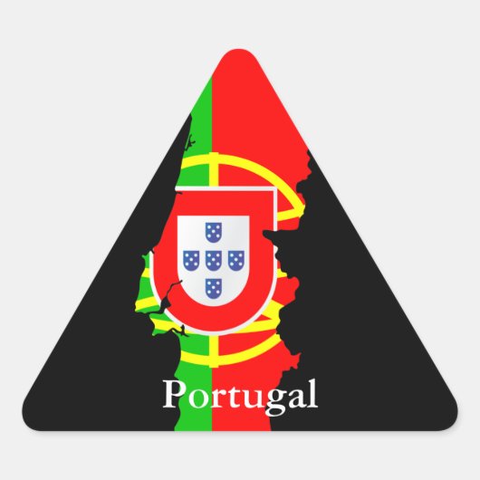 portugiesische Karte und Flagge - Aufkleber (Vorderseite)