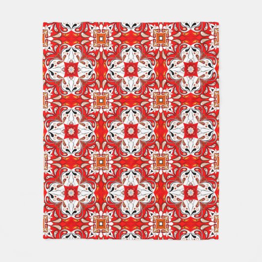 Portugiesische Keramik-Muster Fleecedecke (Vorderseite)