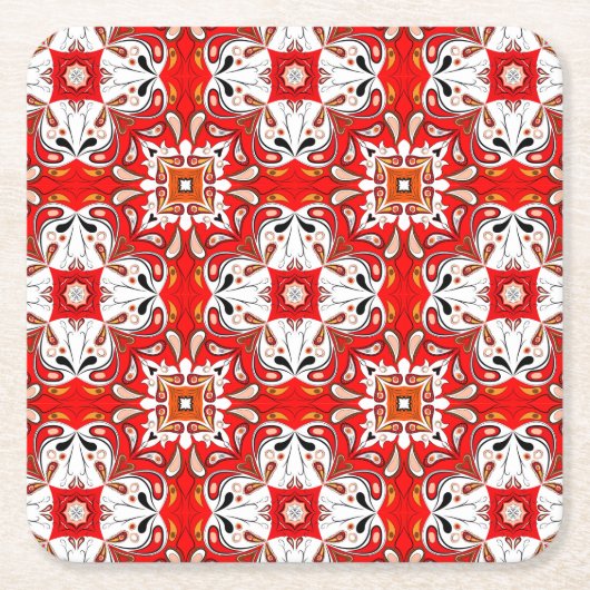 Portugiesische Keramik-Muster Rechteckiger Pappuntersetzer (Vorderseite)