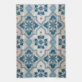 Portugiesische Küchentücher, mediterran blau weiß Geschirrtuch (Vertikal)