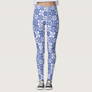 Portugiesische Leggings Azulejo-Fliesen im Stil vo