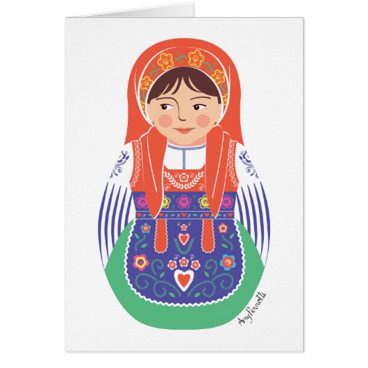Portugiesische Matryoshka-Karte (Vorne)