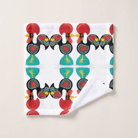 Portugiesische Muster Badhandtuch Set (Waschlappen)