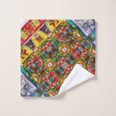 Portugiesische Muster Badhandtuch Set (Waschlappen)