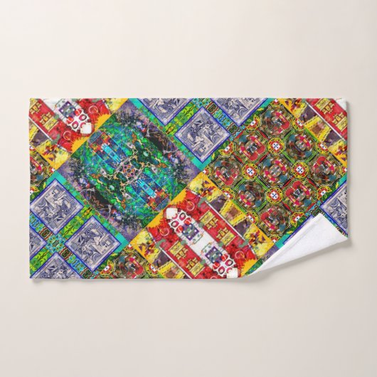 Portugiesische Muster Badhandtuch Set (Handtuch)