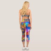 Portugiesische Muster Capri Leggings (Rückseite)