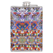 Portugiesische Muster Flachmann (Rückseite)