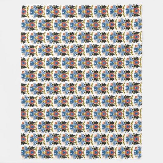 Portugiesische Muster Fleecedecke (Vorderseite)