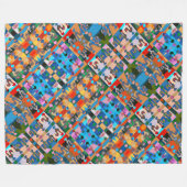 Portugiesische Muster Fleecedecke (Vorderseite (Horizontal))