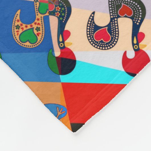Portugiesische Muster Fleecedecke (Ecke)
