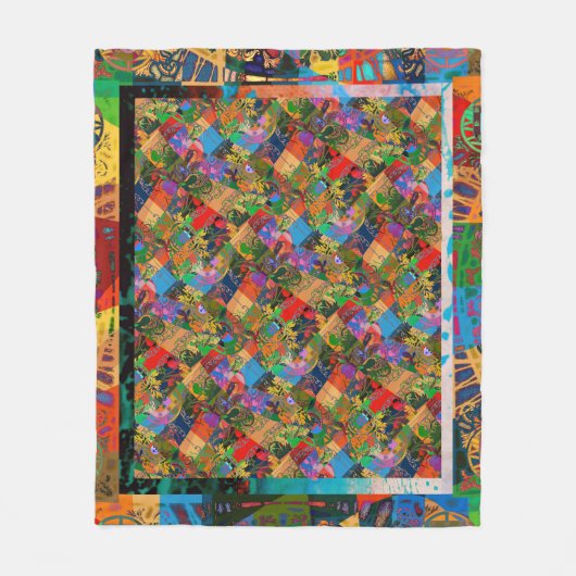 Portugiesische Muster Fleecedecke (Vorderseite)