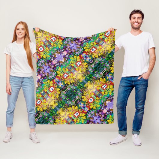 Portugiesische Muster Fleecedecke (Beispiel)