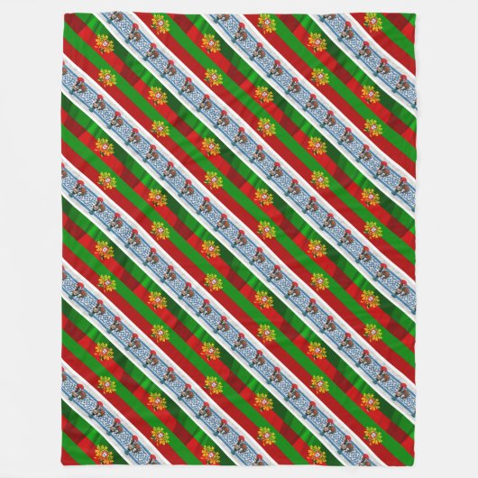 Portugiesische Muster Fleecedecke (Vorderseite)
