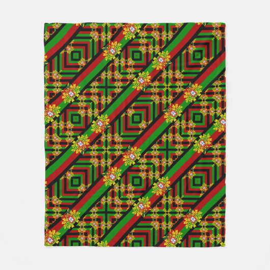 Portugiesische Muster Fleecedecke (Vorderseite)