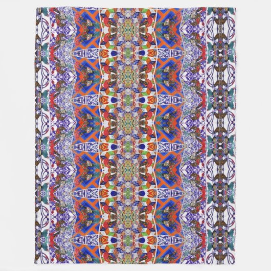 Portugiesische Muster Fleecedecke (Vorderseite)