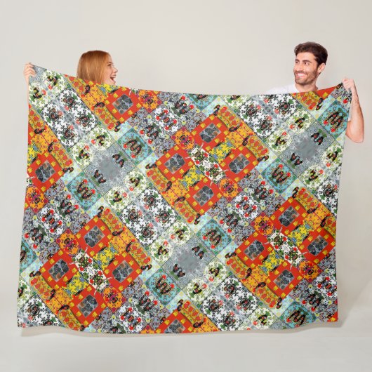 Portugiesische Muster Fleecedecke (Beispiel)