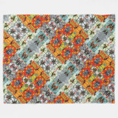 Portugiesische Muster Fleecedecke (Vorderseite (Horizontal))