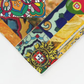 Portugiesische Muster Fleecedecke (Ecke)