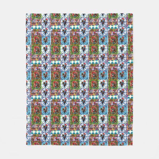 Portugiesische Muster Fleecedecke (Vorderseite)