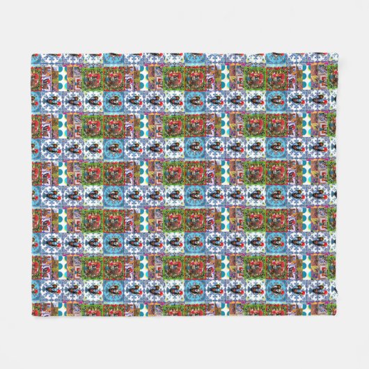 Portugiesische Muster Fleecedecke (Vorderseite (Horizontal))