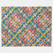 Portugiesische Muster Fleecedecke (Vorderseite (Horizontal))