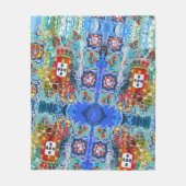 Portugiesische Muster Fleecedecke (Vorderseite)