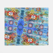 Portugiesische Muster Fleecedecke (Vorderseite (Horizontal))