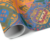 Portugiesische Muster Geschenkpapier (Rolleneckpunkt)