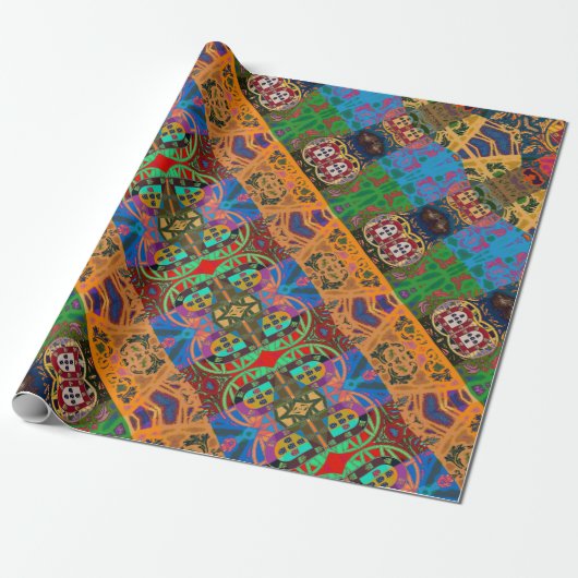 Portugiesische Muster Geschenkpapier (Ungerollt)