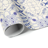 Portugiesische Muster Geschenkpapier (Rolleneckpunkt)