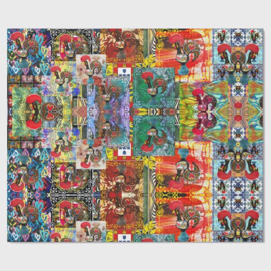 Portugiesische Muster Geschenkpapier (Flach)