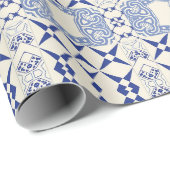 Portugiesische Muster Geschenkpapier (Rolleneckpunkt)