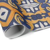 Portugiesische Muster Geschenkpapier (Rolleneckpunkt)