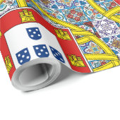 Portugiesische Muster Geschenkpapier (Rolleneckpunkt)