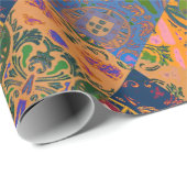 Portugiesische Muster Geschenkpapier (Rolleneckpunkt)