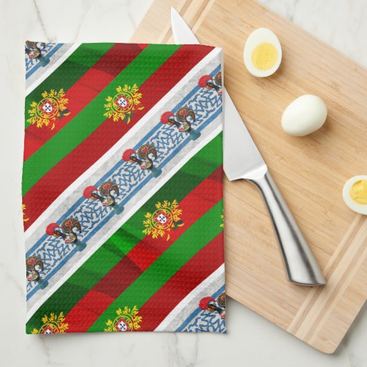 Portugiesische Muster Geschirrtuch (Viertel Falte)