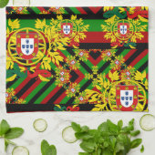 Portugiesische Muster Geschirrtuch (Gefaltet)