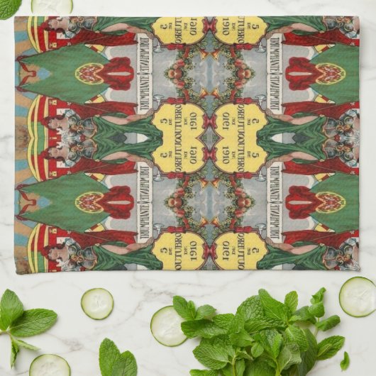 Portugiesische Muster Geschirrtuch (Gefaltet)