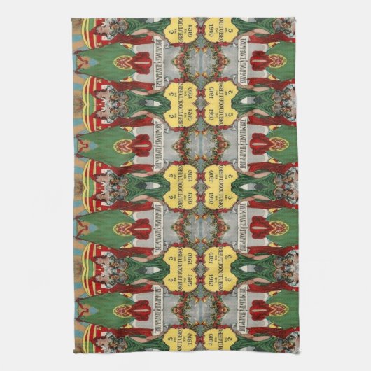 Portugiesische Muster Geschirrtuch (Vertikal)