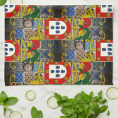 Portugiesische Muster Geschirrtuch (Gefaltet)